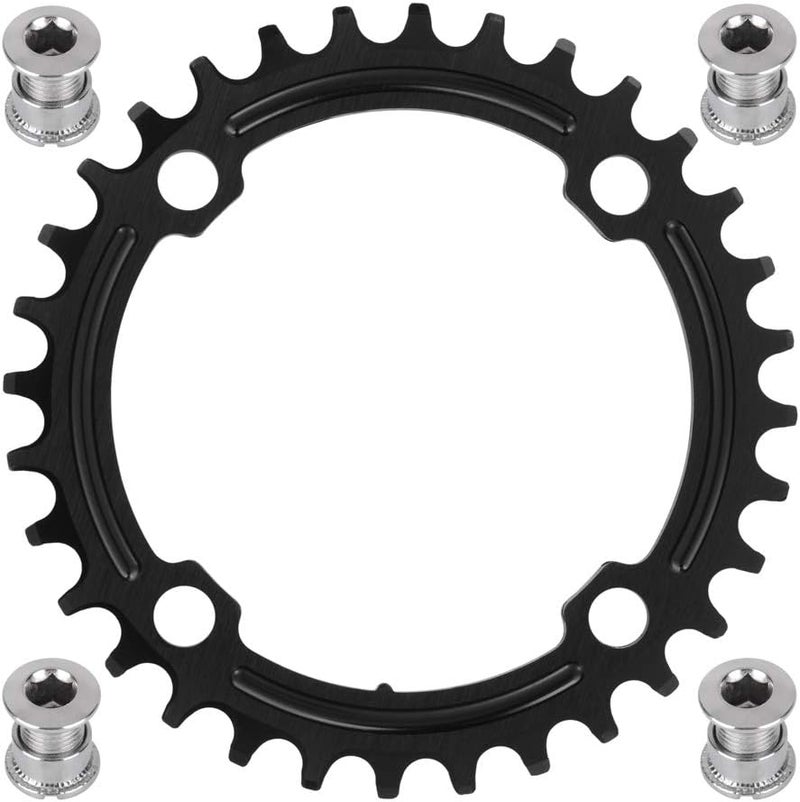 FOMTOR 104 BCD Chainring (30-52T) 7-12 Speed Compatible CNC 7075 Aluminum Narrow Wide Tooth Round Oval Chainrings for MTB/Road Bike Ebike Chainwheel Black/Red - Image 5
